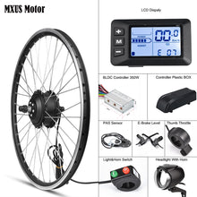 Load image into Gallery viewer, MXUS Electric Bike Conversion Kit Front Wheel Motor 350W E Bike Kit 48V 36V Rear Hub Motor 26&quot; Bicycle BLDC Controller with LCD