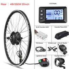 Load image into Gallery viewer, MXUS Electric Bike Conversion Kit Front Wheel Motor 350W E Bike Kit 48V 36V Rear Hub Motor 26&quot; Bicycle BLDC Controller with LCD