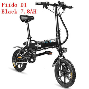 FIIDO D2 Smart  7.8AH Battery Folding Electric Bicycle Bike Moped Double Disc Brakes LED Front Light Electric Bicycle