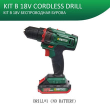 Load image into Gallery viewer, KGB 18V Li-Ion Hammer Drill Kit Electric Dill Cordless impact Drill Wireless screwdriver drill bit holder for wood working