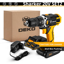 Load image into Gallery viewer, DEKO New Series 12V 16V 20V Cordless Drill Electric Screwdriver Mini Wireless Power Driver DC Lithium-Ion Battery 3/8-Inch