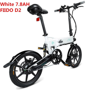 FIIDO D2 Electric Bike AluminumAlloy Powerful Mini Folding Electric Bicycle  E-Bike 36V 7.8Ah250W 25km/h 16" Tire Max Load 120KG