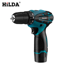 Load image into Gallery viewer, HILDA Electric Drill Cordless Screwdriver Lithium Battery  Mini Drill Cordless Screwdriver Power Tools Cordless Drill