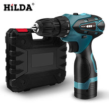 Load image into Gallery viewer, HILDA Electric Drill Cordless Screwdriver Lithium Battery  Mini Drill Cordless Screwdriver Power Tools Cordless Drill